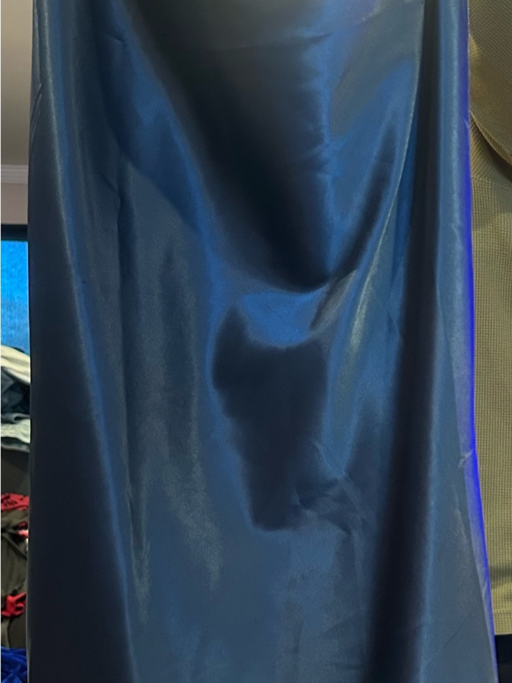 Satin Navy Blue Women's dress